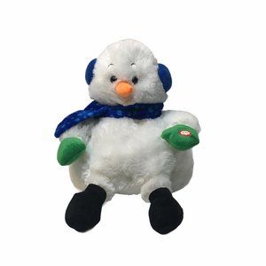 RARE Snowman Christmas Plush Lighted Musical Toy